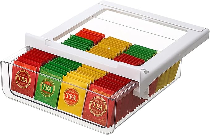 vacane Under Shelf Basket Organizer, Under Shelf Storage Drawer Pull Out, Under Cabinet Basket Hanging Holder for Cupboard Cabinet Pantry Kitchen, Add-on Space Saver