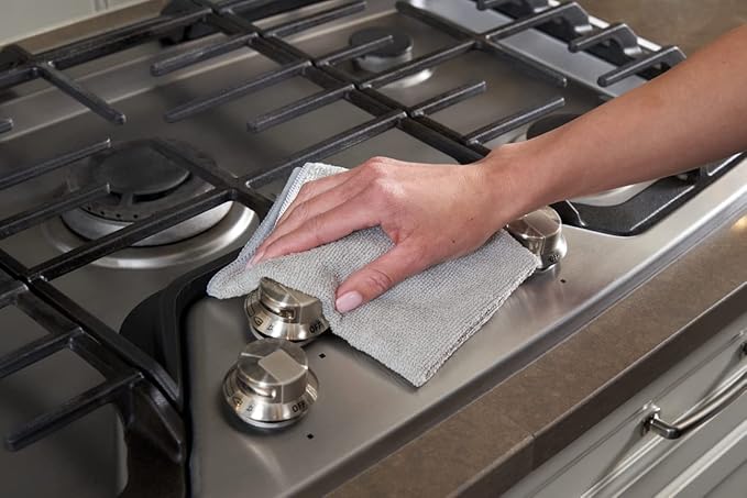 Rubbermaid Microfiber Cloth Towels 14"x14" Non-Scratch Reusable/Washable for Cleaning/Wiping/Polishing for Home/Kitchen/Car,(Pack of 48)