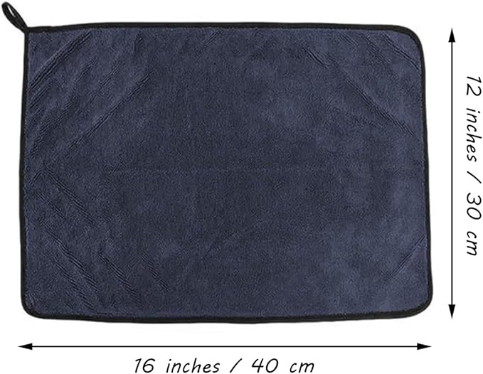 Car Drying Towel Microfiber Towel Car Washing Cleaning Cloth Dual Layers Ultra Absorbent for Auto Detailing (12" x 16")