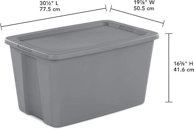 （2-Pack） 120QT Large Plastic Storage Box with a Detachable Lid, Suitable for use in Homes, Offices, Garages. The Storage Boxes can be Stacked for Organizing and Dust-Proof Storage.
