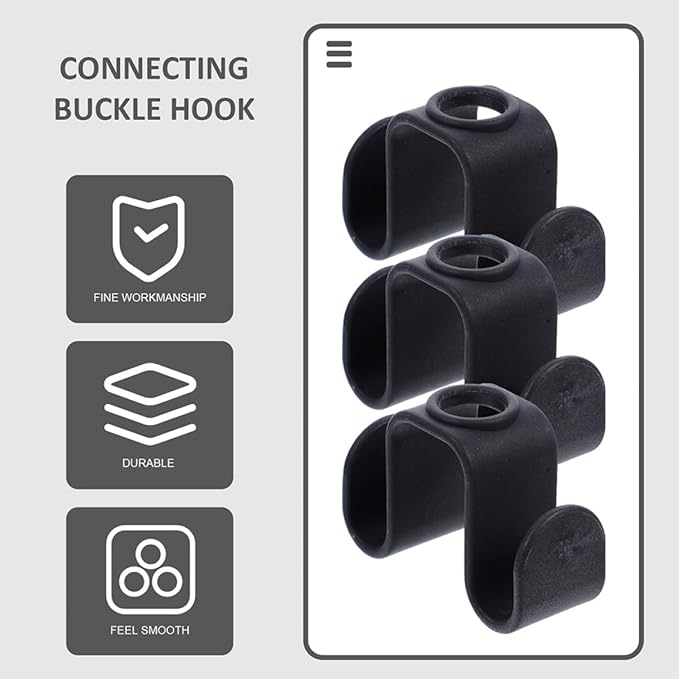Luxshiny 10pcs Ultra Space Saving Hanger Hooks Connector Hooks for Closet Organizer Coat Hanger Space Saver