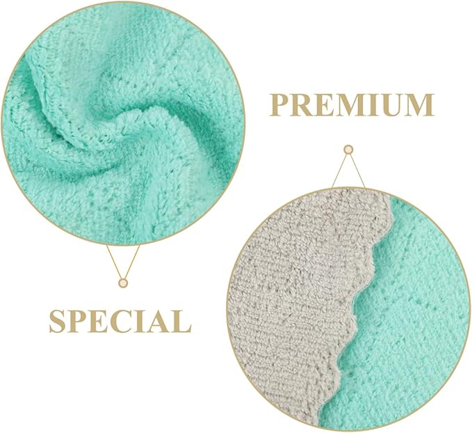 Kitchen Dish Cloths 10-Pack Microfiber Cleaning Cloths Water Absorbing Washcloths for Dishes Glassware and Countertop Cleaning