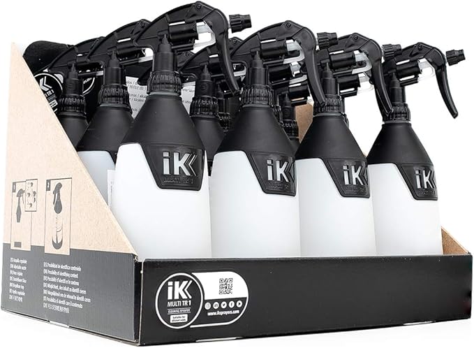iK Goizper - Multi TR 1 Trigger Sprayer - Acid and Chemical Resistant, Commercial Grade, Adjustable Nozzle, Perfect for Automotive Detailing and Cleaning (Case of 12)