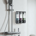 Shower Soap Dispenser Wall Mounted No Drill Shampoo Dispenser for Shower Wall Shampoo and Conditioner Dispenser Bathroom Hotel 3 * 300ml Black3 Self