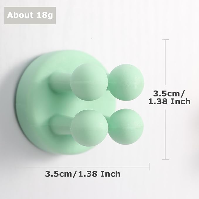 XoYoZo 4 pcs Silicone Toothbrush Holder Multi-Function Hook Waterproof self Adhesive Single Toothbrush Hook Plug Holder for Wall for Hanging Bathroom Kitchen Living Room Office