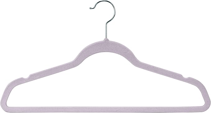 Laura Ashley Kids Velvet Hangers| 25 Pack | Durable | Lightweight | Pink | Non-Slip | Closet Organization | Holds 10lbs