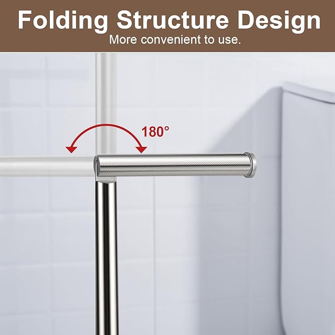 Kelirol Toilet Paper Holder Stand, Chrome 304 Stainless Steel,Free Standing for Bathroom,Weighted Base