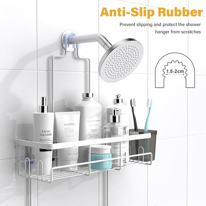 30pcs Shower Caddy Hanging Bathroom Organizer White