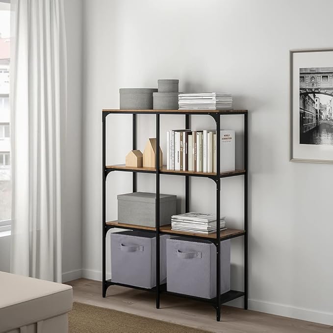 PowerKing Collapsible Storage Cubes with Handles, Fabric Foldable Bins for Closet Shelves, Durable Organization Storage Bins, 10.5'' x 11'' x 10.5'', 6 Pack, Light Grey