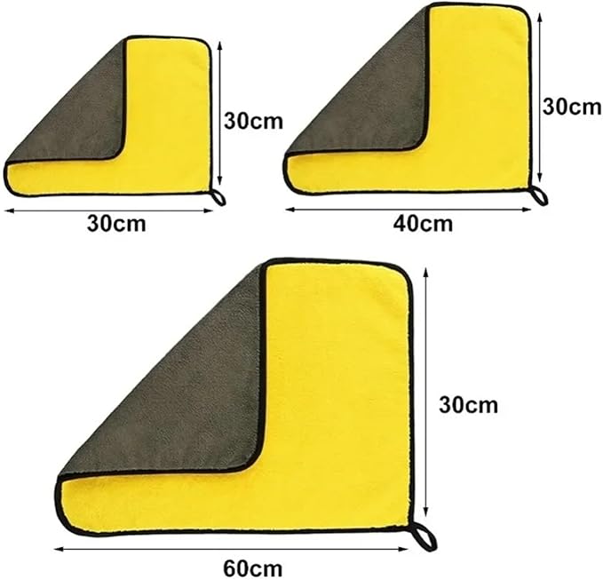 pureza 5/10 Pcs Super Absorbent Microfiber Cleaning Cloths for Car Washing and Auto Detailing(30x60cm,10pc)