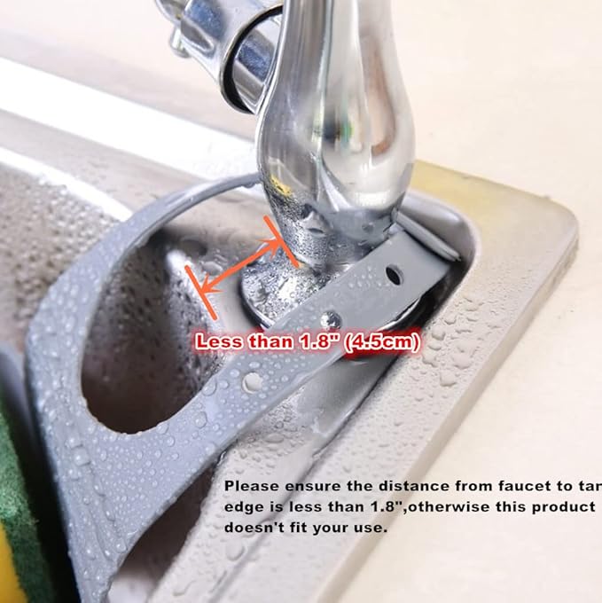 Kitchen Sink Caddy Sponge Holder Hang Basket for Scrubber Dish Brush Kitchen Accessories Organizer(Light Blue)