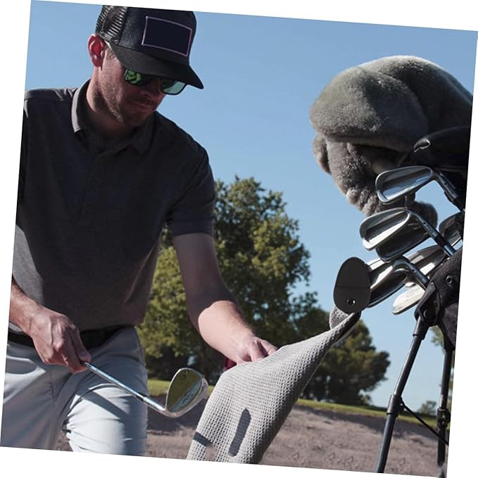 Angoily Golf Ball Towel Magnetic Microfiber Quick-Dry Sports Towel with Buckle Portable Professional Golf Cleaning Cloth