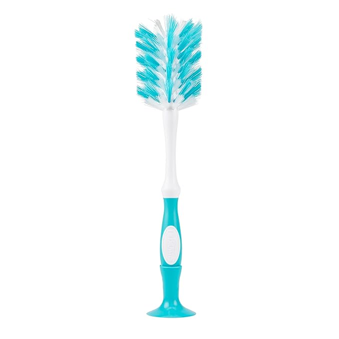 Dr. Brown's Reusable Sponge Baby Bottle Cleaning Brush + Soft Touch and Deluxe Bottle Brushes, BPA-Free, Blue, 3-Pack