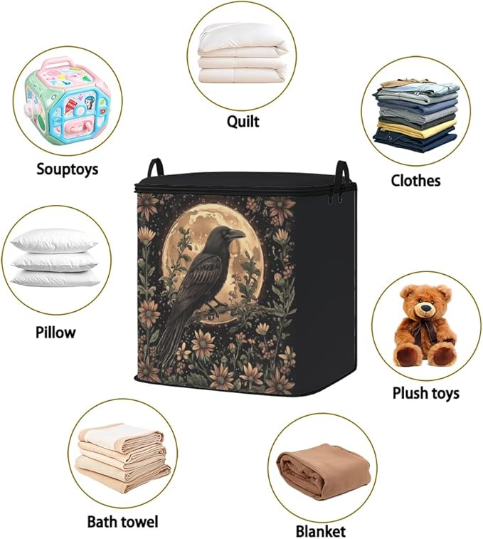 2pcs closet organizers and storage under bed,clothing blanket sweater sheet bedding comforter duvet quilt pillow toy storage bags with lids,dorm room essentials for containers 95L