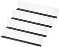PATIKIL 4 Pack Shelf Dividers for Closet Organization, 15.8x1.6x3.2 Acrylic Magnetic Closets Separator Kitchen Cabinet Shelves Under Bed Blocker for Bedroom Kitchen Office, Clear