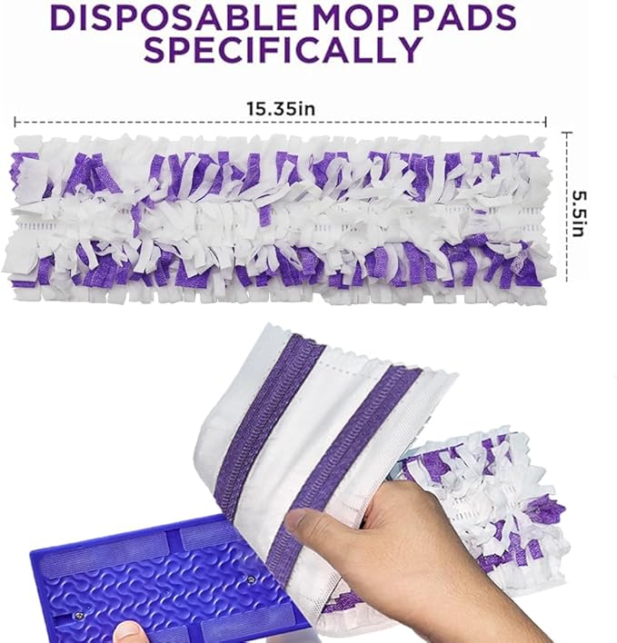 Replacement for S.wiffer PowerMop Disposable Mop Pads Multi-Sided Cleaning, Compatible with S.wiffer PowerMop for All Safe Floors，25 Count
