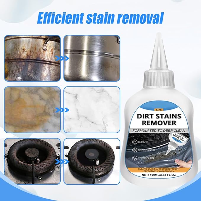 HOME STAIN CLEANER GEL, 2025 New Cleaning Gel, Multi-Surface Deep Cleaning Household Cleaner for Kitchen and Bathroom, Stubborn Stain Remover for Home Use (3)