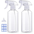 JohnBee Spray Bottles - 16.9oz/2Pack - Premium Adjustable Spray Bottles for Cleaning - No Leak And Clog Mister Spray Bottle - Spray Bottle For Hair, Plants, Pet, Vinegar, And Rubbing Alcohol Reagent