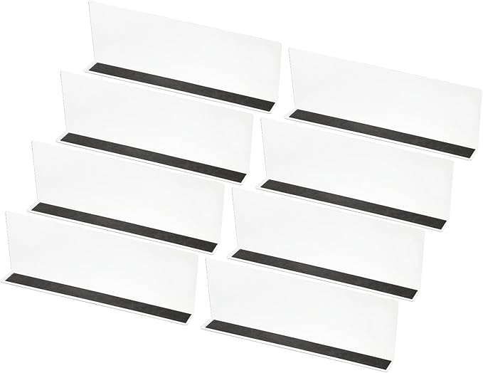 PATIKIL 8 Pack Shelf Dividers for Closet Organization, 13.8x1.6x4.8 Acrylic Magnetic Closets Separator Kitchen Cabinet Shelves Under Bed Blocker for Bedroom Kitchen Office, Clear