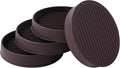 3x3 Round Rubber Furniture Caster Cups, Anti-Sliding Furniture Pads Bed Stopper Floor Protectors with Grip - Protect Any Flooring