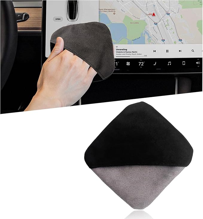 Car Screen Cleaner, Microfiber Auto Screen Cleaning Pad, Foldable Touch Screen Cleaner Cloth for Vehicle Dashboard LCD Display, Interior Car Accessories