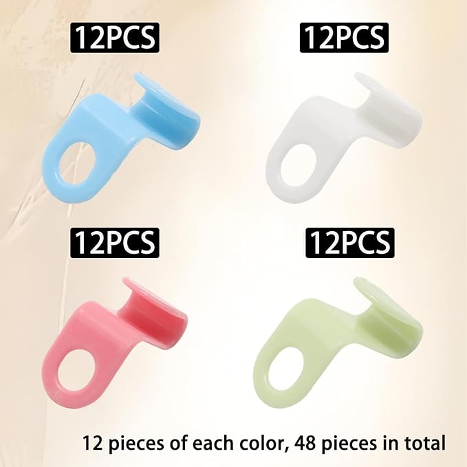 48 Pcs Multicolored Space Saving Hanger Connector Hooks, Connector Hooks Stacking Extender, Plastic Organizer for Closet Storage/College Dorm Rooms