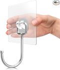 Antimbee 40-Pack Adhesive Hooks for Hanging, Heavy Duty Hooks 37 lb(Max), Adhesive Wall Hanger fit Home, Bathroom, Kitchen, Office and Outdoor