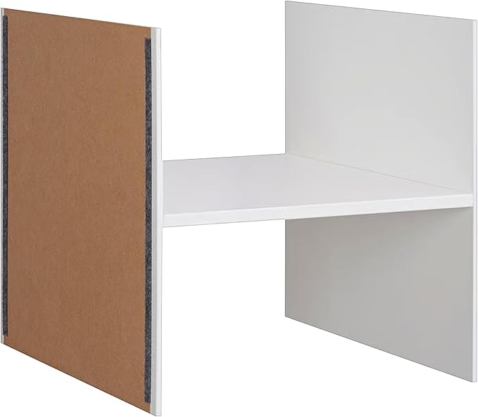 home stuff 2-Pack Insert with 1 Shelf, White, 13x13 – Cube Storage Organizer Insert Units – Single Shelf Divider for Closet, Office, Bedroom & Living Room – Space Saving Storage Solution