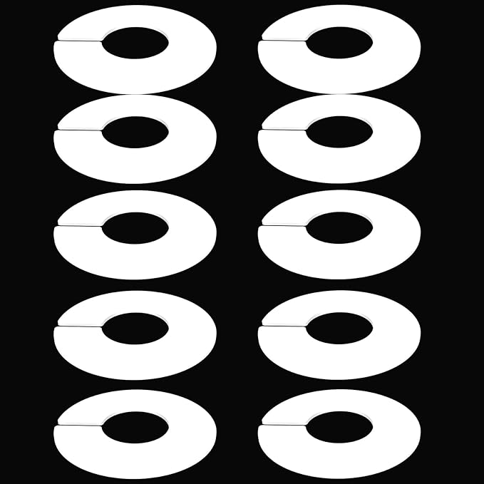 10-Pack Closet Dividers for Hanging Clothes, Durable Plastic Wardrobe Organizers - Perfect for Closet Rods, Clothing Racks & Retail Display