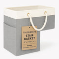 Stair basket,Foldable staircase baskets,Stair basket for wooden and carpeted stairs,Step stairs storage baskets with handle.1pcs