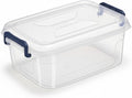 Tribello Small Storage Bins with Lids, Stackable Plastic Containers for Home Organization – Clear Totes for Closet and Underbed Storage, 5 Quarts