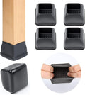 Ezprotekt Chair Leg Sliders for Carpet, 24 Pcs Square Chair Glides for Carpet, Carpet Furniture Pads Stool Leg Protectors Caps, Carpet Furniture Glides Quickly and Easily (XL Fit: 1.5" - 2")