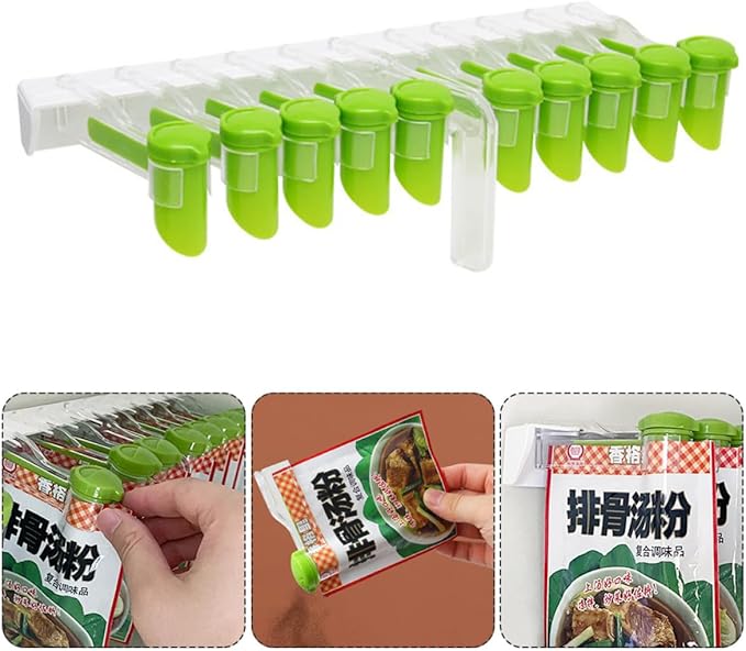 Mobestech Wall-mounted Spice Rack and Seasoning Organizer, Nail-free Household Seasoning Storage Rack with Rotatable Clip, Kitchen Pantry Organizer for Convenient Spice Supply