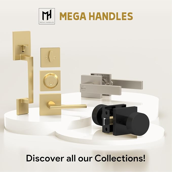 Mega Handles Floor Door Stopper, Quickly Installed Wall Protector, Wall Protectors from Door Knobs, Floor Door Stop with Mounting Hardware Included - Polished Chrome - 3 Inch