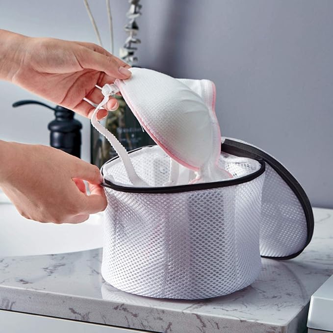 Ainiv Mesh Laundry Bags, 3PCS Bra Laundry Bags with Zips, Bra Wash Bags Mesh Wash Bags, Reuse Washing Machine Bag for Delicates Blouse, Hosiery, Underwear, Bra, Lingerie Baby Clothes
