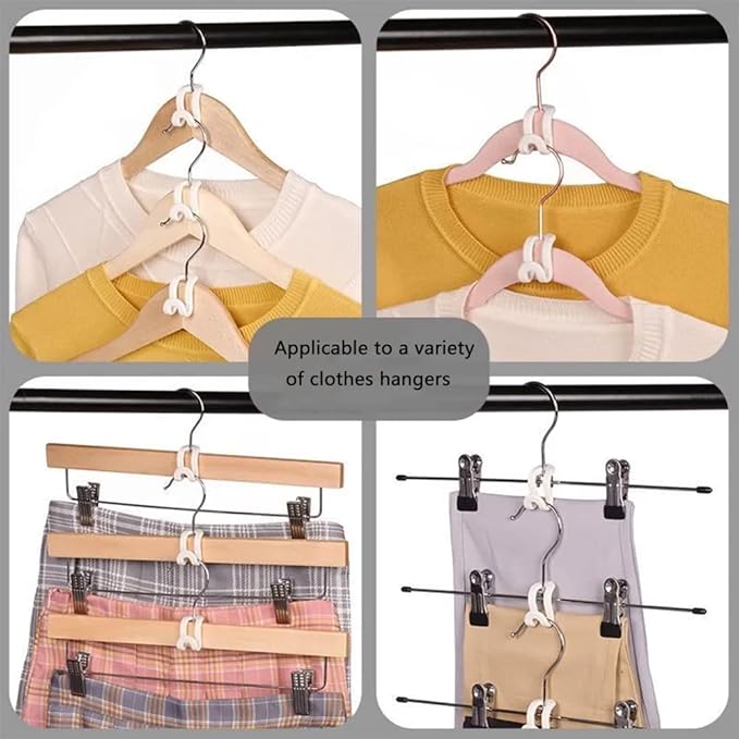 70 Pack Clothes Hanger Connector Hooks, Mini Cascading Hanger Hook, Heavy Duty Space Saving for Closet(Pink)