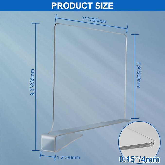 Acrylic Shelf Dividers for Closet Organization 18PCS Closet Shelf Divider Closet Dividers for Shelves Shelf Organizer for Closet Shelf Organizer for Wood Closet Separator Clear