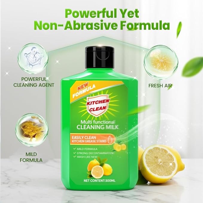 Fliwos Cleaning Milk House Cleaner, 2026 Upgraded Multifunctional Cleaner for Kitchen & Bathroom, Powerful Concentrated Cleansing Lotion, Multi-Purpose Cleaner, Effectively Remove Stains (Green 1Pcs)
