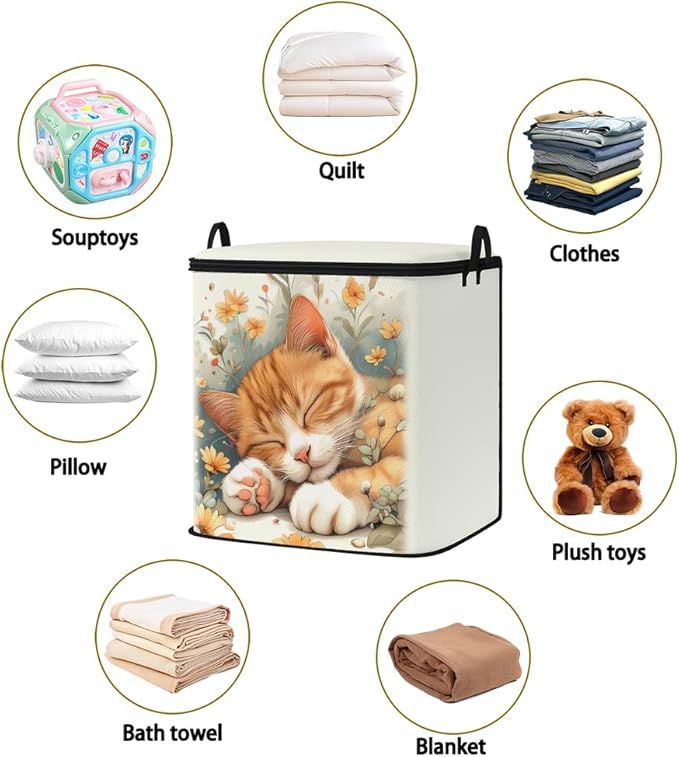 2pcs closet organizers and storage under bed,clothing blanket sweater sheet bedding comforter duvet quilt pillow toy storage bags with lids,dorm room essentials for containers 95L