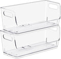 Sorbus Stackable Storage Bins Open Front, Clear Stackable Storage Bins, Pantry Bins for Storage and Organization, Acrylic Stackable Bins for Kitchen, Clear Pantry Organizer Bins (Small Wide 2 Pack)