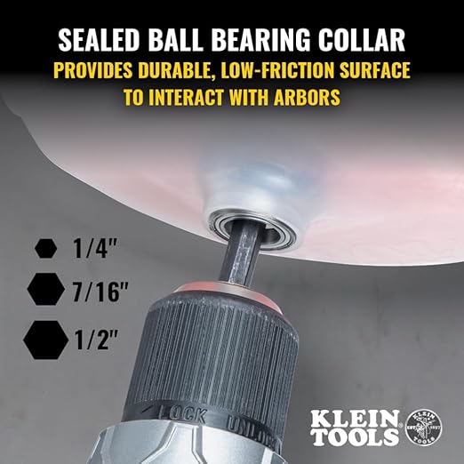 Klein Tools 31101 Collapsible Hole Saw Dust Bowl, Ideal for Overhead Can and Recessed Lighting, Fits Hole Saws up to 6-3/8-Inch, Arbors up to 1/2-Inch