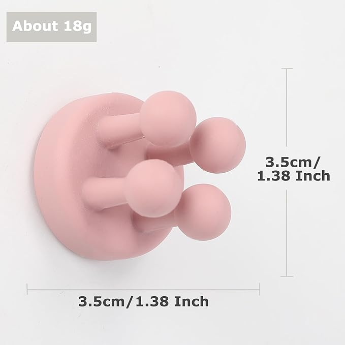 XoYoZo 4 pcs Silicone Toothbrush Holder Multi-Function Hook Waterproof self Adhesive Single Toothbrush Hook Plug Holder for Wall for Hanging Bathroom Kitchen Living Room Office