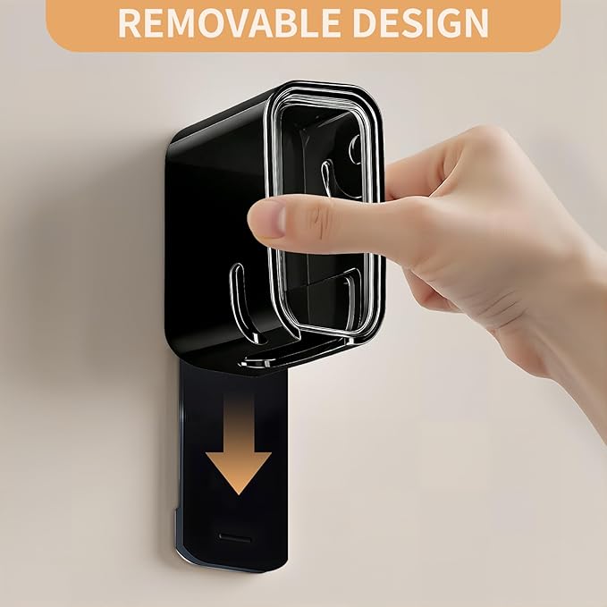 Wall Mounted Toothbrush Holders for Bathroom,Strong Self Adhesive Tooth Brush Holder with Cover, Toothbrush Heads Organizer for Family, 2 Pcs