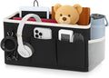 ADVANCELLPRO Bedside Caddy Organizer Hanging Storage Bag with Pockets for Books, Magazines, Phone, Tablet & Water Bottle – Bedside Storage for Dorm, Bunk Beds, Hospital Beds & Cribs, Black