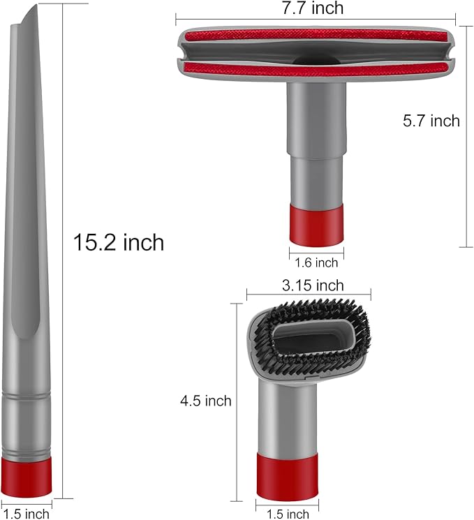 Crevice Tool and Dust Brush Upholstery Tool Compatible with Shark Navigator Lift-Away Vacuum Cleaner Models NV500, NV501, NV502, NV560, Compare to Part No.X11FC500 Gray