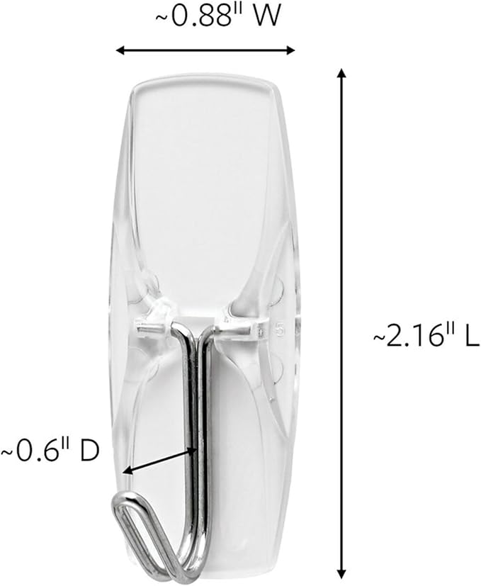 Command Medium Clear Wire Toggle Hooks,10 Wall Hook and 12 Strips, Damage-Free Hanging with Adhesive, Great for Hanging, Organization and Storage, Holds up to 2 lb