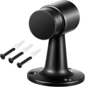 1 Pack Heavy Duty Floor Mounted Door Stop 3 in Aluminum Commercial Grade Door Stopper with Rubber Bumper & Stainless Steel Screws (Black)