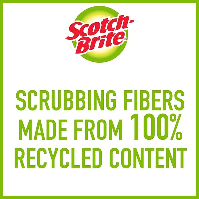 Scotch-Brite ocelo Non-Scratch Scrub Sponges, Assorted Designs, Scratch-Free for Nonstick Cookware & Dishes, Kitchen & Bathroom Use, Reusable Multi-Surface Cleaning Sponges (4 Count (Pack of 1))