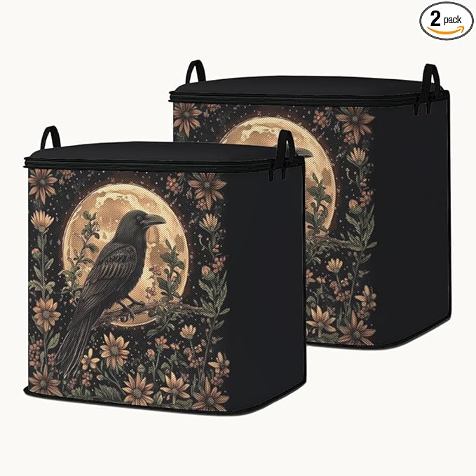 2pcs closet organizers and storage under bed,clothing blanket sweater sheet bedding comforter duvet quilt pillow toy storage bags with lids,dorm room essentials for containers 95L