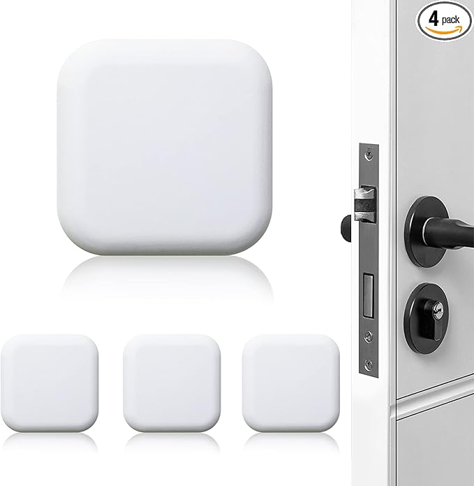 XoYoZo Door Stoppers Wall Protector Buffer Guard Doorknob Door Handle Bumper Self Adhesive Silencer Soft Rubber Crash Pad for Home Office